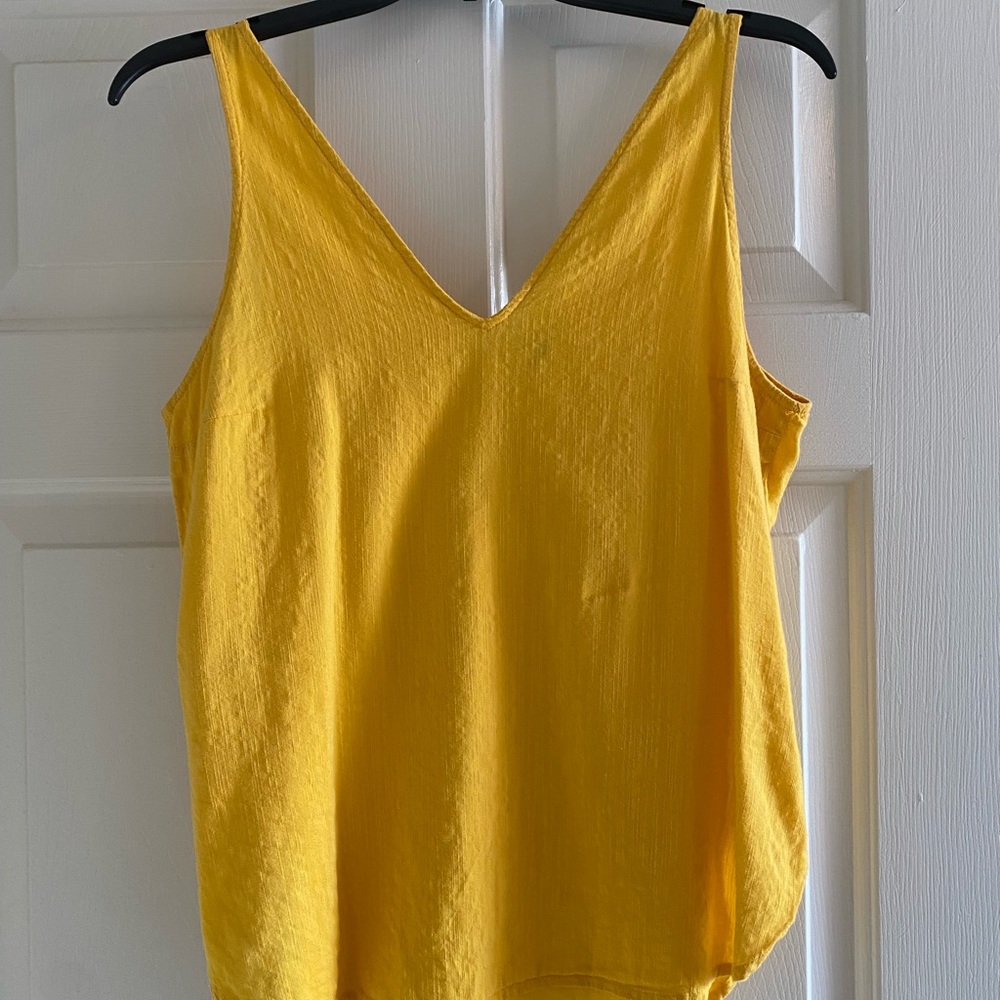 Yellow Cotton Tank Top